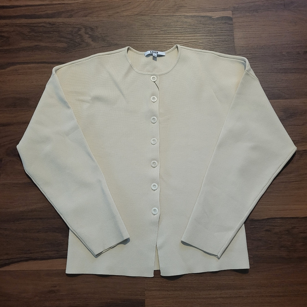 NWT Eaves Janith Cardigan in Oyster Size Large